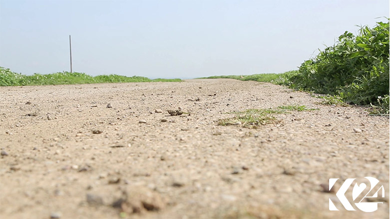 A road in rural Daquq where ISIS militants have often planted roadside bombs. (Photo: Kurdistan 24)